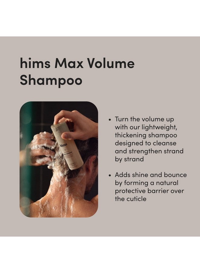 HIMS & HERS hims Max Volume Shampoo 2 Pack - Volumizing Shampoo for Men with Biotin - Citrus Spice - Men's Natural Shampoo Adds Volume, Shine & Bounce - 2 x 6.4 fl oz Bottles - Image 3
