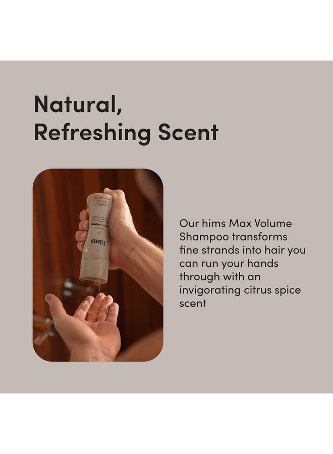 HIMS & HERS hims Max Volume Shampoo 2 Pack - Volumizing Shampoo for Men with Biotin - Citrus Spice - Men's Natural Shampoo Adds Volume, Shine & Bounce - 2 x 6.4 fl oz Bottles - Image 4