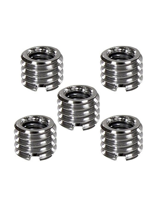 Foto&Tech Metal 1/4 inch to 3/8 inch Tripod Thread Adapter, Easy Mount Convert Screw Adapter for Tripod Monopod Ballhead, Reducer Bushing for Camera Video Equipment DSLR SLR Mic Boom Stand (5 Pieces) - Image 1