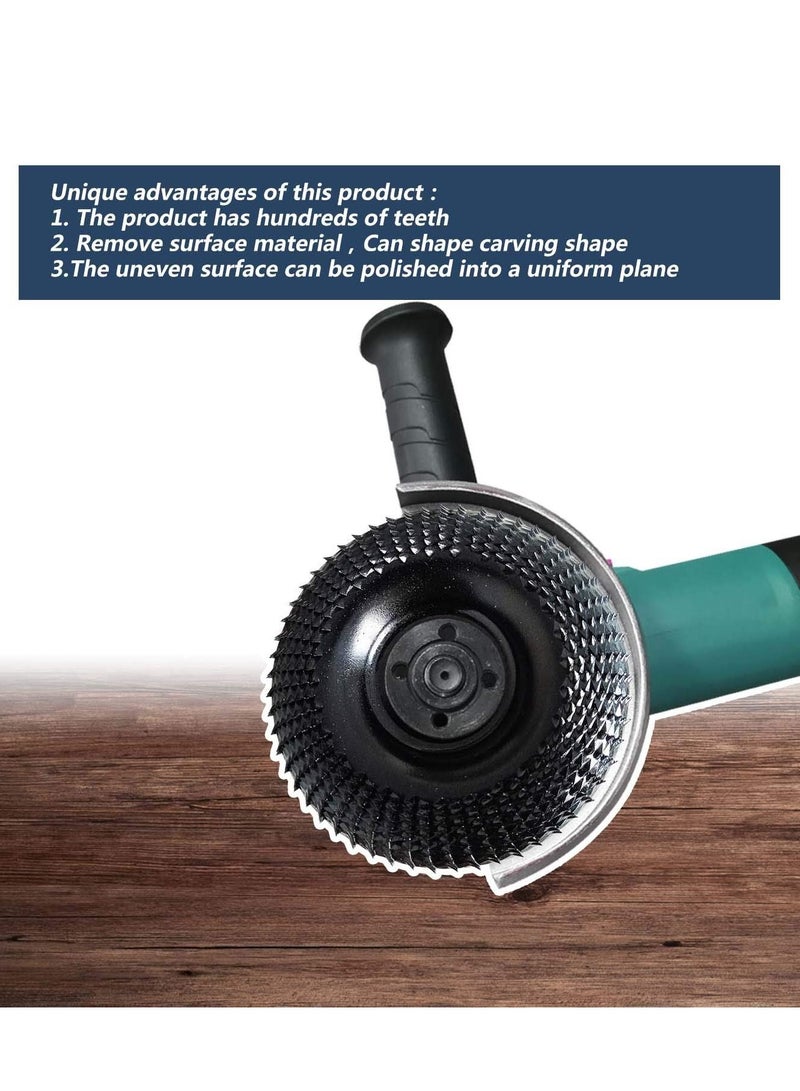 KASTWAVE قرص طاحونة 4 بوصة قرص تشكيل الخشب، قرص طحن الخشب لطواحين الزاوية مع عمود 5/8 بوصة عبوة 2 - Image 3