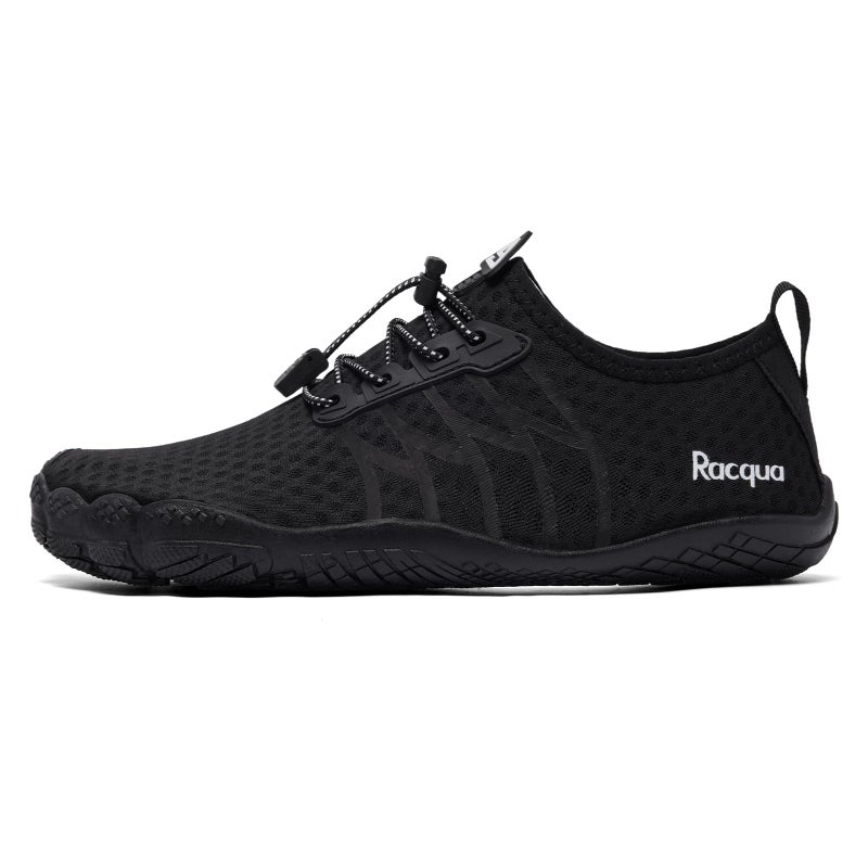 Racqua Water Shoes Lightweight Quick-Dry Swim Shoes Breathable Beach Shoes Barefoot Aqua Outdoor for Men Women Black 10 Women/9 Men - Image 5