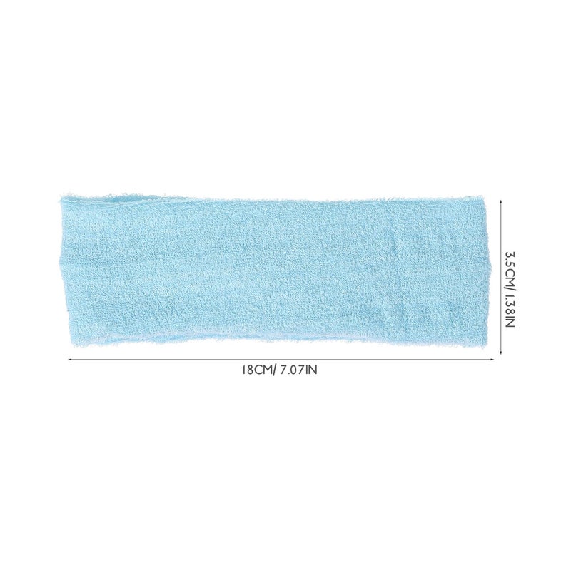 3pcs Non Slip Sports Sweatbands Moisture Wicking Headbands Sky Blue Rose Red Fluorescent Green - Image 3