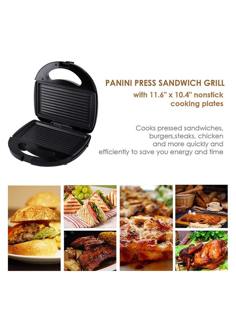 general Striped Sandwich Breakfast Maker, Multifunctional Grilled Steak Maker, Panini MakerPanini Maker, easy to make sandwiches, grilled meats and paninis for family breakfasts! - Image 2