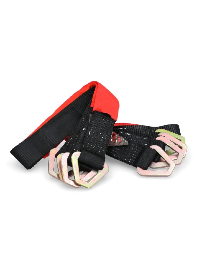 أوتو سمارت حزام صلب للربط بمحور السيارة 4 قطع أسود وأحمر 2 بوصة * 36 قدم - Image 3