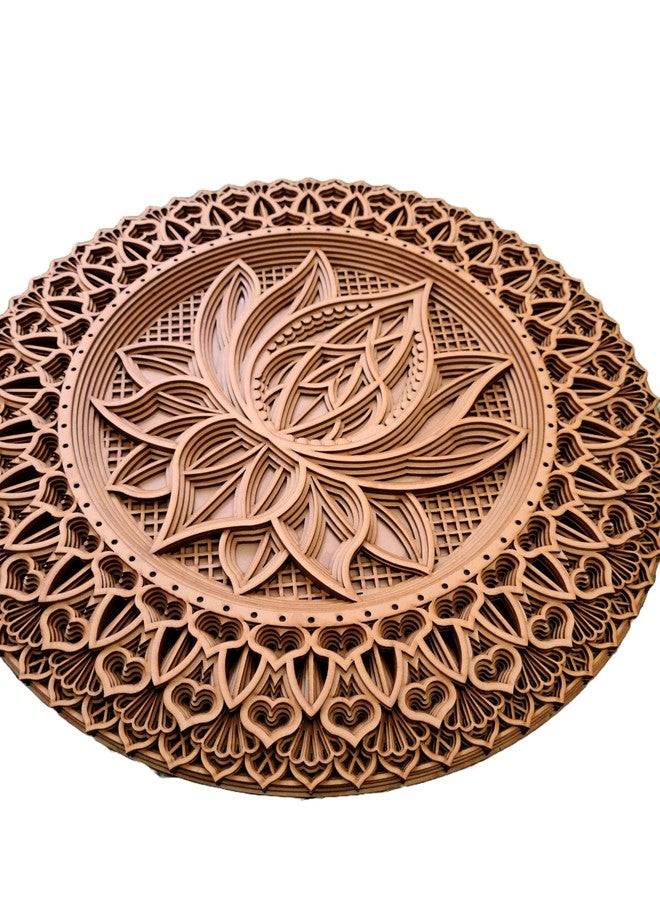 Multi-Layer Lotus Wooden Mandala - Handcrafted 3D Wall Art for Yoga, Meditation, and Décor - Eco-Friendly Wooden Art - Image 4