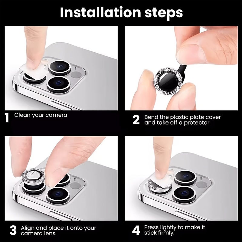 3pcs Scratch Resistant HD Individual Camera Lens Protector Ultra Tough 9H Tempered Metal Camera Screen Protector Ultra Thin Camera Cover Ring Perfect Fit For iPhone 16E - Image 3