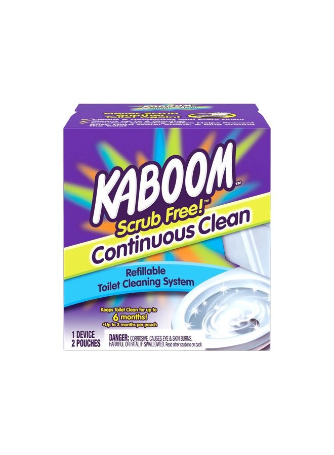 KABOOM نظام منظف وعاء المرحاض بدون فرك مع 2 عبوات إعادة تعبئة - Image 1