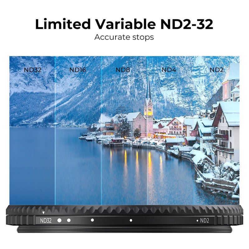 K&F CONCEPT 67mm True Color Variable ND2-32 (1-5 Stops) ND Lens Filter, Adjustable Neutral Density Filter with 28 Multi-Layer Coatings for Camera Lens - Image 5