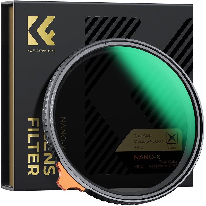 K&F CONCEPT 67mm True Color Variable ND2-32 (1-5 Stops) ND Lens Filter, Adjustable Neutral Density Filter with 28 Multi-Layer Coatings for Camera Lens - Image 1