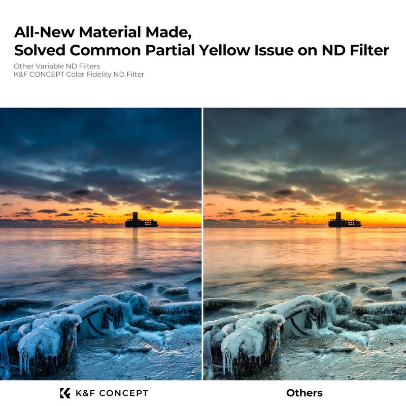 K&F CONCEPT 67mm True Color Variable ND2-32 (1-5 Stops) ND Lens Filter, Adjustable Neutral Density Filter with 28 Multi-Layer Coatings for Camera Lens - Image 3