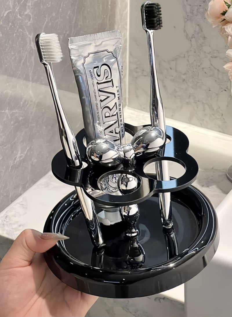 Assembled 5-hole toothbrush holder, toothbrush tray, toothpaste holder, razor holder - Image 3