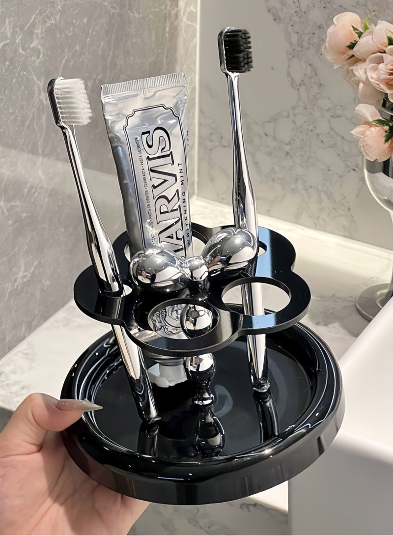 Assembled 5-hole toothbrush holder, toothbrush tray, toothpaste holder, razor holder - Image 4