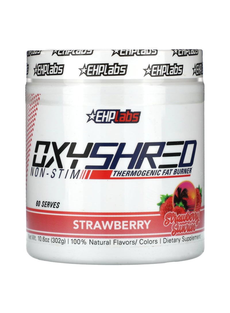 OxyShred Non-Stim, Thermogenic Fat Burner, Strawberry Sunrise, 10.6 oz (302 g)