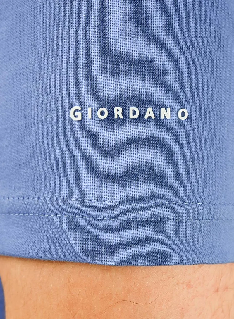 GIORDANO  Men's Giordano Cotton Crewneck Slim Fit Tee - Short Sleeve for Men | Best Price UAE