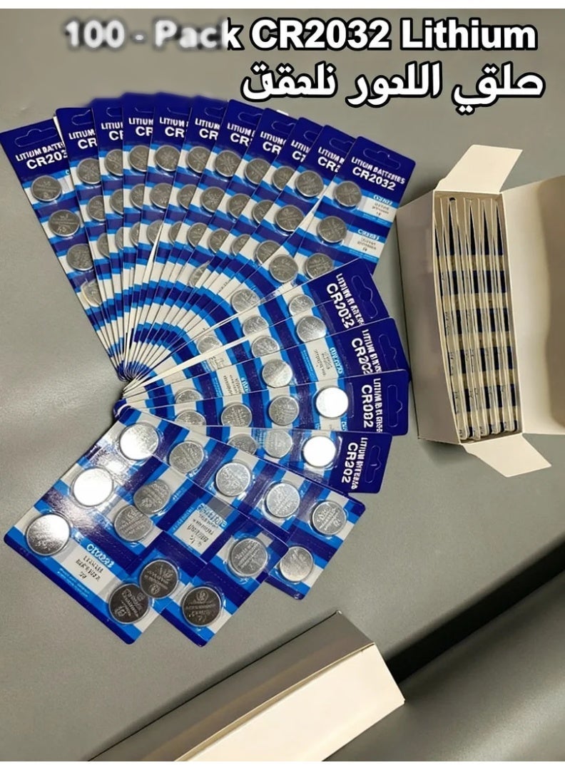 robotgcc High-Performance CR2032 3V Lithium Coin Battery 100-Pack | Long-Lasting Power & Low Self-Discharge | Premium Button Cell for Remote Controls, Flameless Candles, CMOS, Scales, Thermometers, Glucose Meters, Doorbells, Toys, Car Keys & Electronics | Bulk Value Pack with 20 Blister Cards × 5 Batteries - Image 5