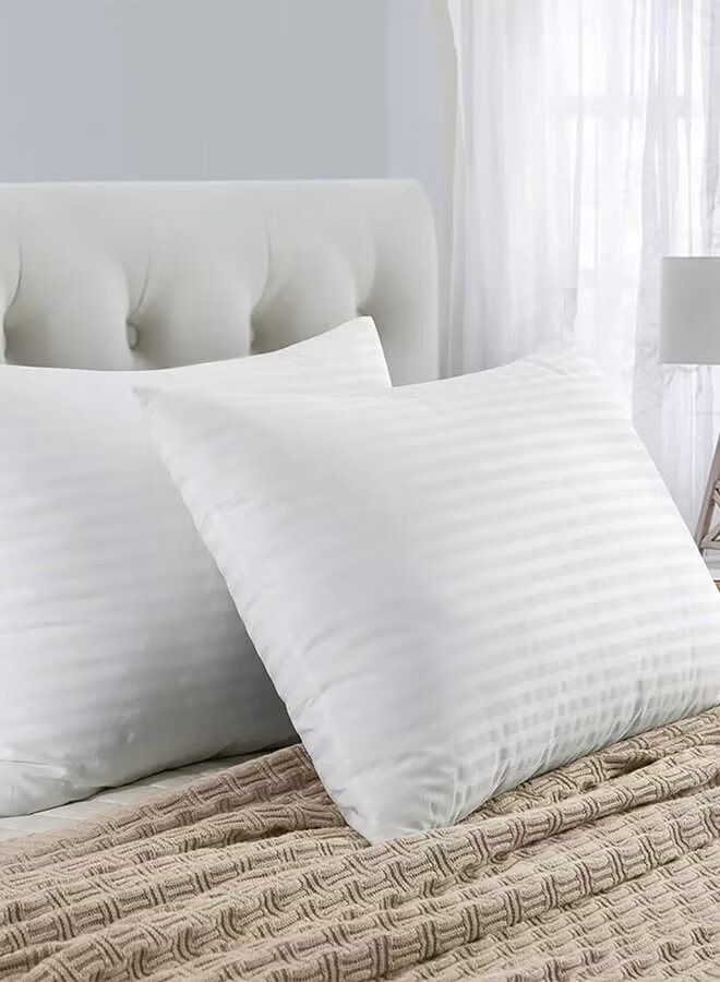 Silver Star Cotton Filled Sleeping Pillow Set of 2 – Hotel Quality Soft Cotton Pillows – Comfortable Pillow for Neck and Back Support – 75×50 cm – Luxury Bed Pillows for Home, Hotels, and Bedroom Use - Image 4