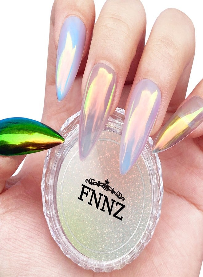 FNNZ Unicorn Chrome Nail Powder, Aurora Unichrome Mermaid Aurora Nail Powder Pigment Pearlescent Nail Art Glitter Decoration for Home DIY Nail Salon Manicure - Butterfly Elves - Image 1