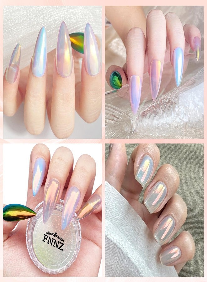 FNNZ Unicorn Chrome Nail Powder, Aurora Unichrome Mermaid Aurora Nail Powder Pigment Pearlescent Nail Art Glitter Decoration for Home DIY Nail Salon Manicure - Butterfly Elves - Image 5