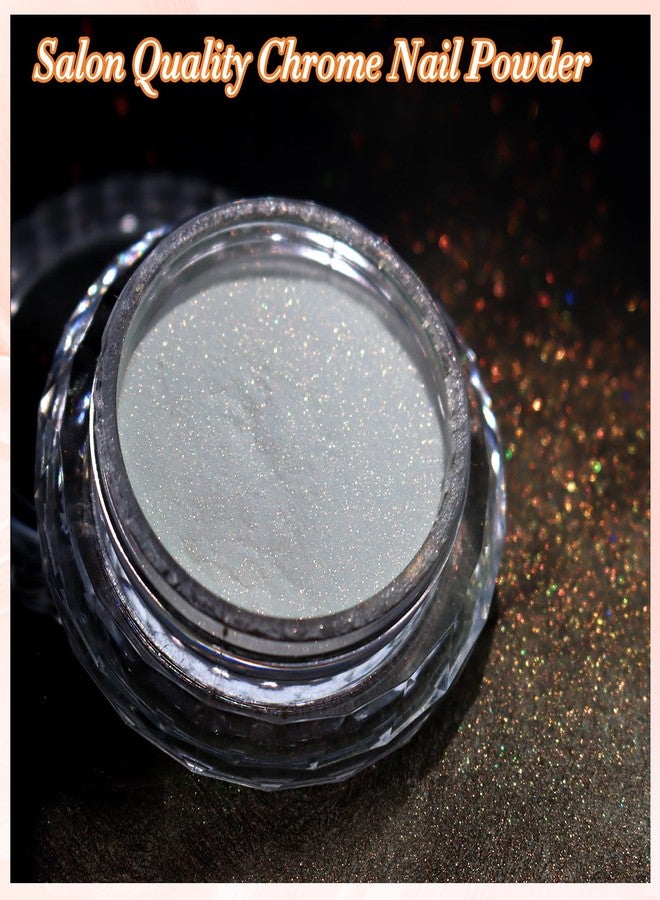 FNNZ Unicorn Chrome Nail Powder, Aurora Unichrome Mermaid Aurora Nail Powder Pigment Pearlescent Nail Art Glitter Decoration for Home DIY Nail Salon Manicure - Butterfly Elves - Image 3