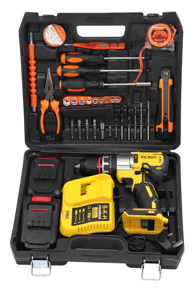 دي بولت دريل بطارية شد و ربط مزود برأس فولاذي 13 ملم و تحكم بالسرعات - Image 3