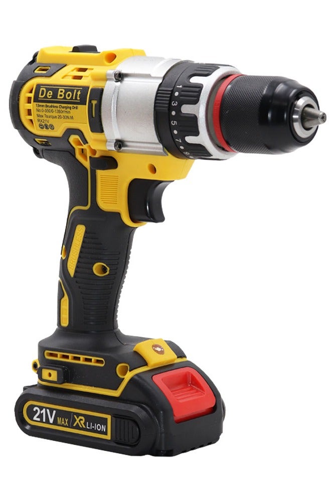 دي بولت دريل بطارية شد و ربط مزود برأس فولاذي 13 ملم و تحكم بالسرعات - Image 5