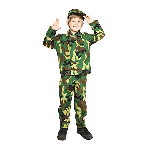 Jason Party Army Costume for Kids Soldier Costume Military Costumes for Boys-LForest-M - Image 1