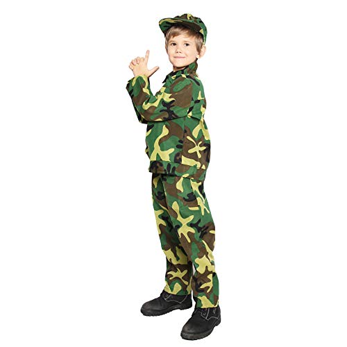 Jason Party Army Costume for Kids Soldier Costume Military Costumes for Boys-LForest-M - Image 2