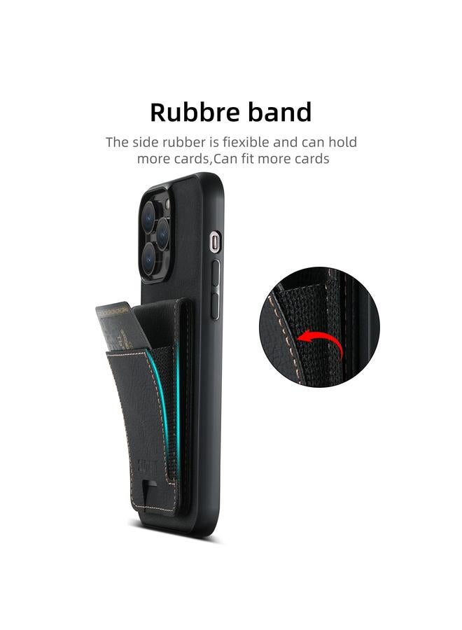 Suteni Case For iPhone 16 Pro H03 Litchi Leather Card Bag Stand Back Phone Case - Image 4