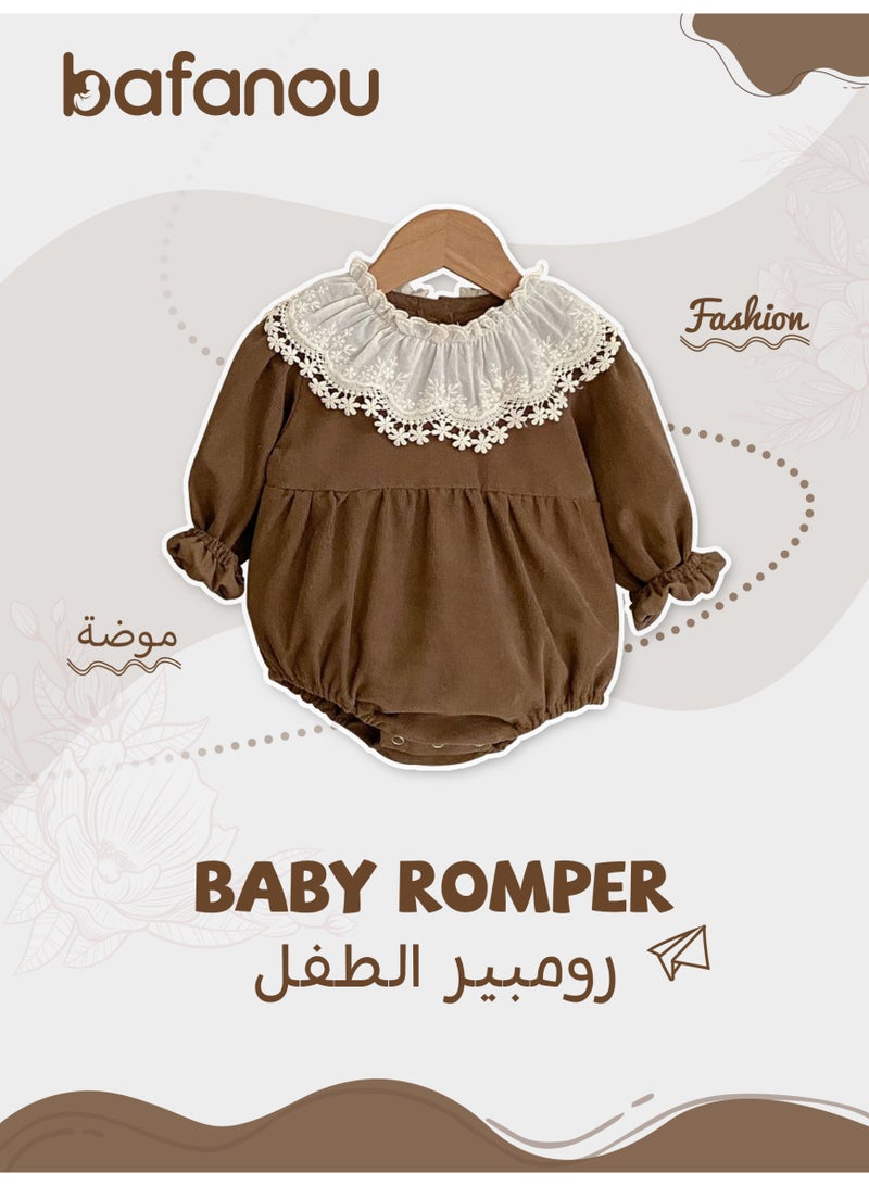 Bafanou Spring Baby 100% Cotton Romper Newborn Casual Bodysuit Baby Girl Clothes  - Image 1