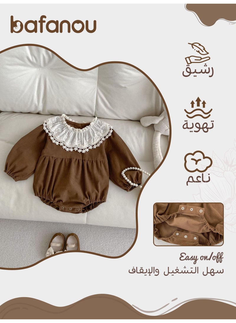 Bafanou Spring Baby 100% Cotton Romper Newborn Casual Bodysuit Baby Girl Clothes  - Image 2