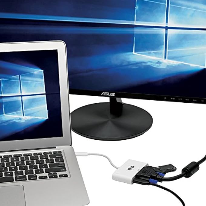 Tripp Lite U444-06N-DU-C USB-C (TYPE-C) TO DVI ADAPTER WITH USB-A AND USB-C PD CHARGING PORTS, USB 3.1 GEN 1, THUNDERBOLT 3 COMPATIBLE, 1080P - Image 3