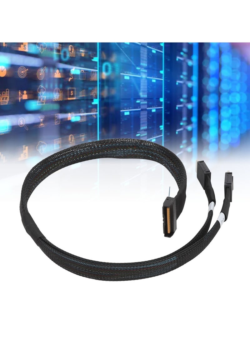 8i to Oculink SFF 8611 4i Cable PCIe 5.0 32GT/s for MCIO X8 to 2 SFF 8611 Cord for Server Data Center 19.7in  - Image 2