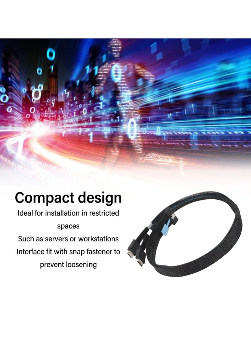 8i to Oculink SFF 8611 4i Cable PCIe 5.0 32GT/s for MCIO X8 to 2 SFF 8611 Cord for Server Data Center 19.7in  - Image 5