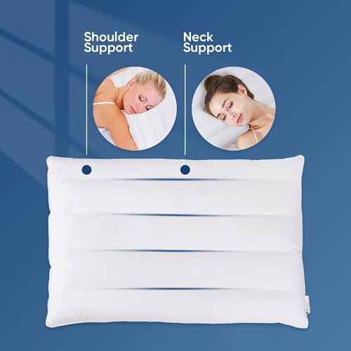 MINUPWELL Ultra Flat Pillows for Sleeping Thin, 7D High Support 2.5 inch Height Ultra Thin Pillows,Slim Bed Pillows for Stomach Sleeper,King Size -18x36 in - Image 3