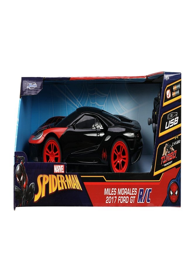 Jada Marvel Spider-Man 1:16 Miles Morales 2017 Ford GT RC Remote Control Car 2.4GHz, Toys for Kids and Adults - Image 2