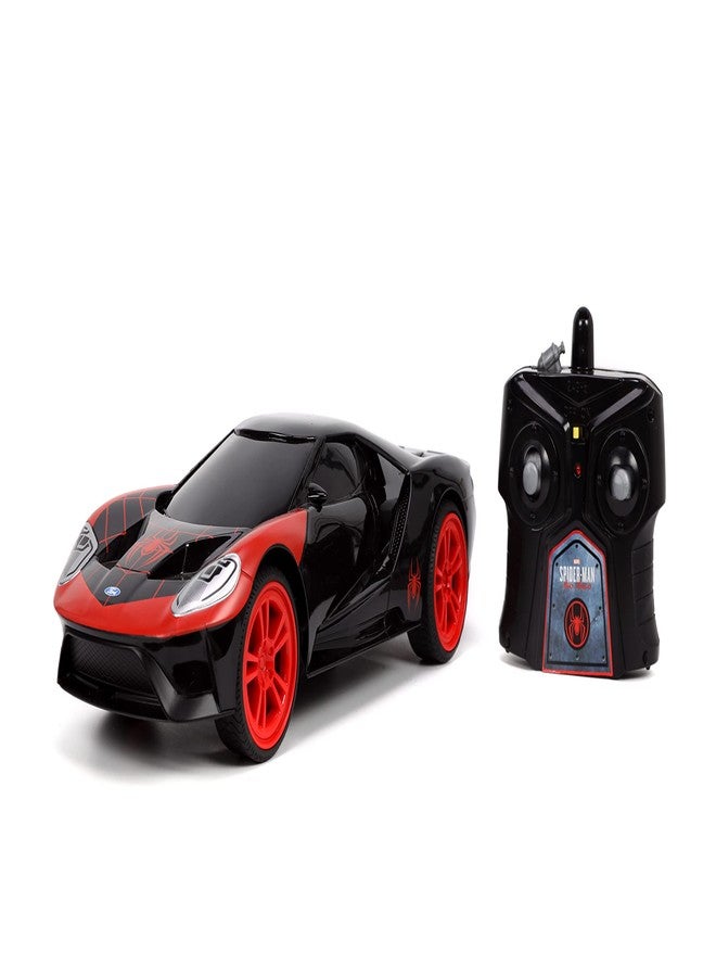 Jada Marvel Spider-Man 1:16 Miles Morales 2017 Ford GT RC Remote Control Car 2.4GHz, Toys for Kids and Adults - Image 1