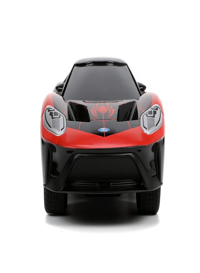 Jada Marvel Spider-Man 1:16 Miles Morales 2017 Ford GT RC Remote Control Car 2.4GHz, Toys for Kids and Adults - Image 3
