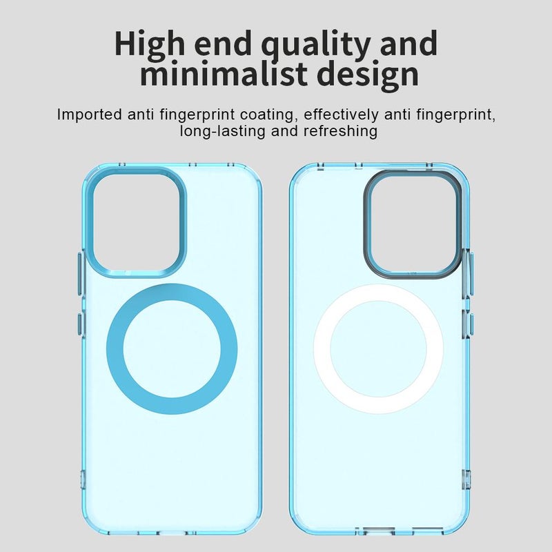 إيروريكس جراب هاتف OPPO Reno14 F 5G Candy Magsafe PC Hybrid TPU (أزرق) - Image 3