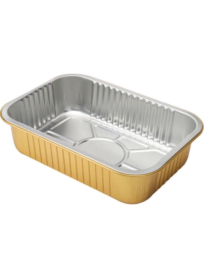 Faxilon Gold Thickened Air Fryer Paper Tin Foil Trays, 10 Pieces, 750Ml, For Barbecue And Oven Use, Aluminum Foil Baking Pans - Image 3