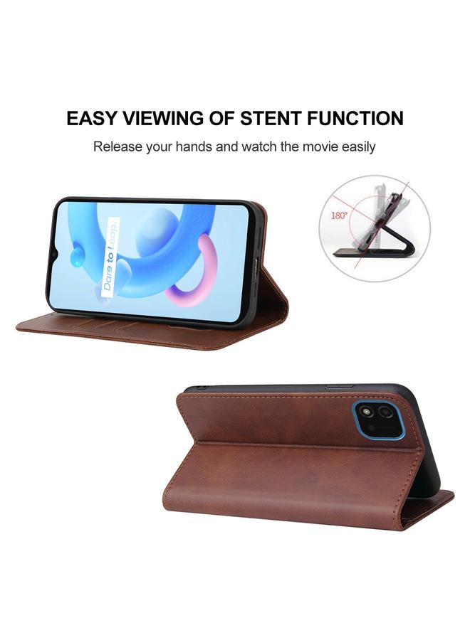 S-TOP Case For Realme C11 2021 Magnetic Closure Leather Phone Case - Image 4