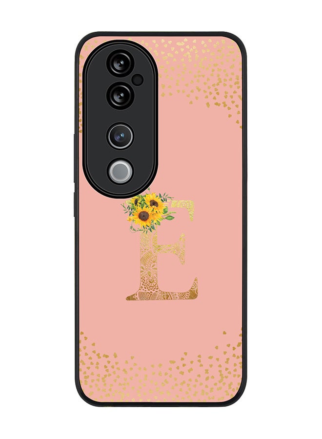 Stylizedd For vivo V40 5G /vivo V40 Pro Case,Slim fit Camera Protection, Shockproof Thin Phone cover - Custom Floral Monogram - E (Rose Pink ) - Image 1