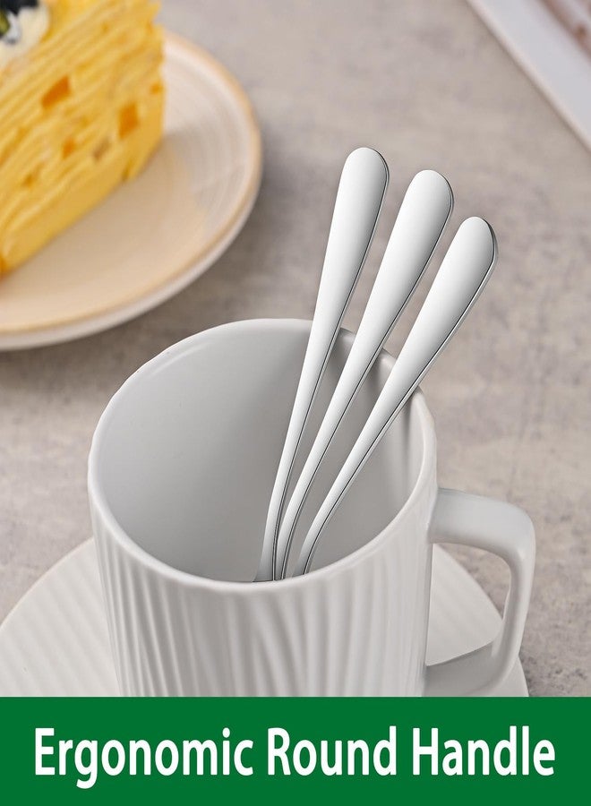 Dehov 4.7 Inch Tea & Coffee Spoons,Set Of 4 Stainless Steel Espresso Spoons,Dishwasher Safe Small Spoon For Dessert Cake,Durable Metal Mini Spoon - Image 5