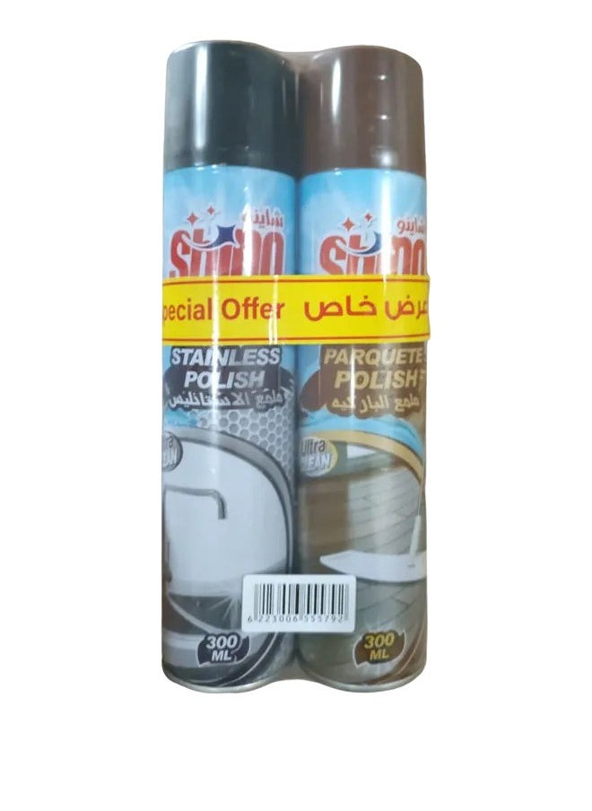 SHINO - Parquet Polish + Stainless Steel Polish 300 milliliter - Image 1
