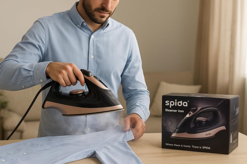 Spida SPD-HC588 2200W Garment Steamer – Compact Design with Large Water Tank – Powerful steam output for quick wrinkle removal. - Image 3