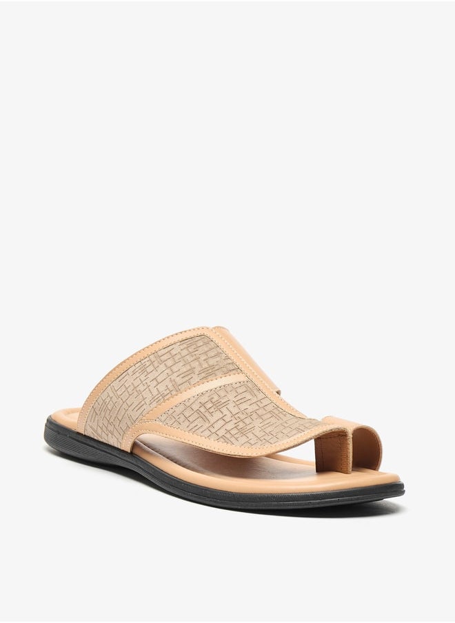 LBL by Shoexpress Mens Textured Slip-On Arabic Sandals  - Image 1