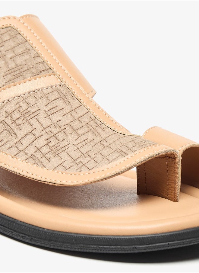 LBL by Shoexpress Mens Textured Slip-On Arabic Sandals  - Image 5