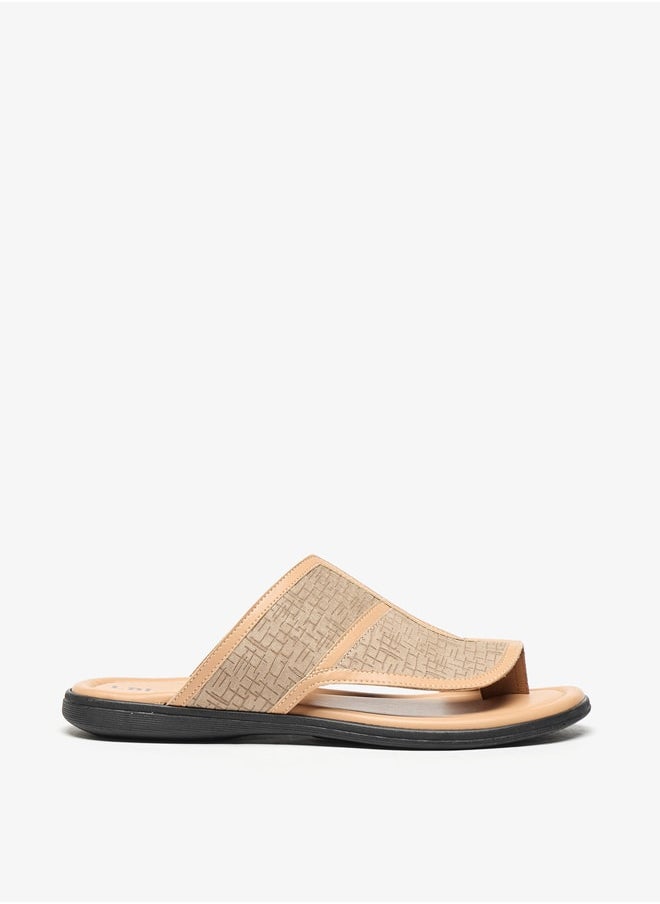 LBL by Shoexpress Mens Textured Slip-On Arabic Sandals  - Image 3