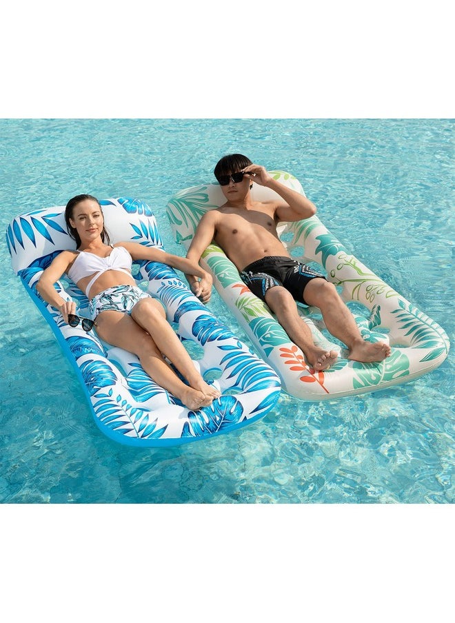 Jasonwell - Inflatable Pool Float Lounge - 2 Pack Floaties Rafts For Adults Floating Lounger Sun Tanning Floats Cool Water Floaty Swimming Lake Beach Party Toys - Image 1
