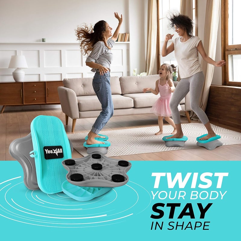 Yes4All Yes4All Ab Twister Board 15 inch XXL Waist Twisting DiscTwisting Stepper for Aerobic Exercise Full Body Toning Workout NoiseFree 2pcs in a Box - Image 3
