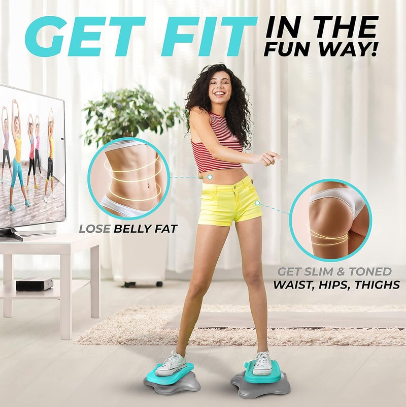 Yes4All Yes4All Ab Twister Board 15 inch XXL Waist Twisting DiscTwisting Stepper for Aerobic Exercise Full Body Toning Workout NoiseFree 2pcs in a Box - Image 2